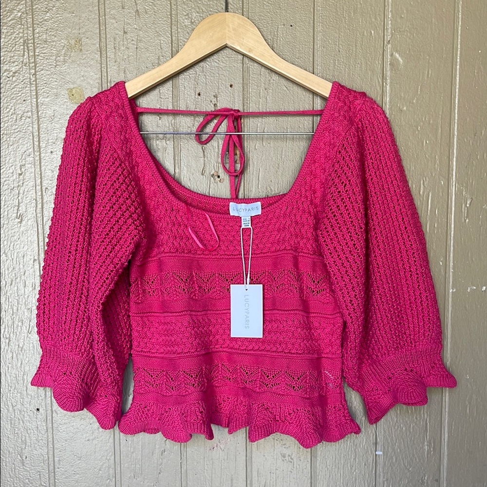 Lucy Paris knitted Pink Women's Top size S